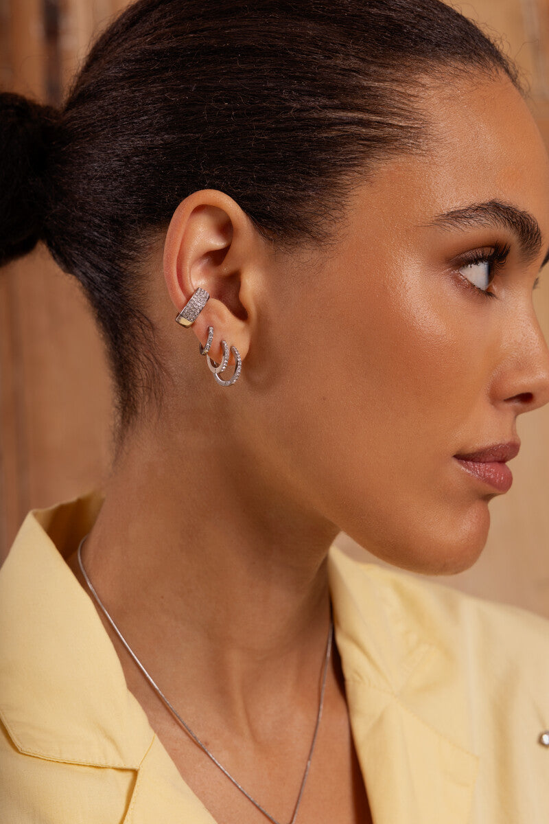 Ear game ear cuff met strass stenen