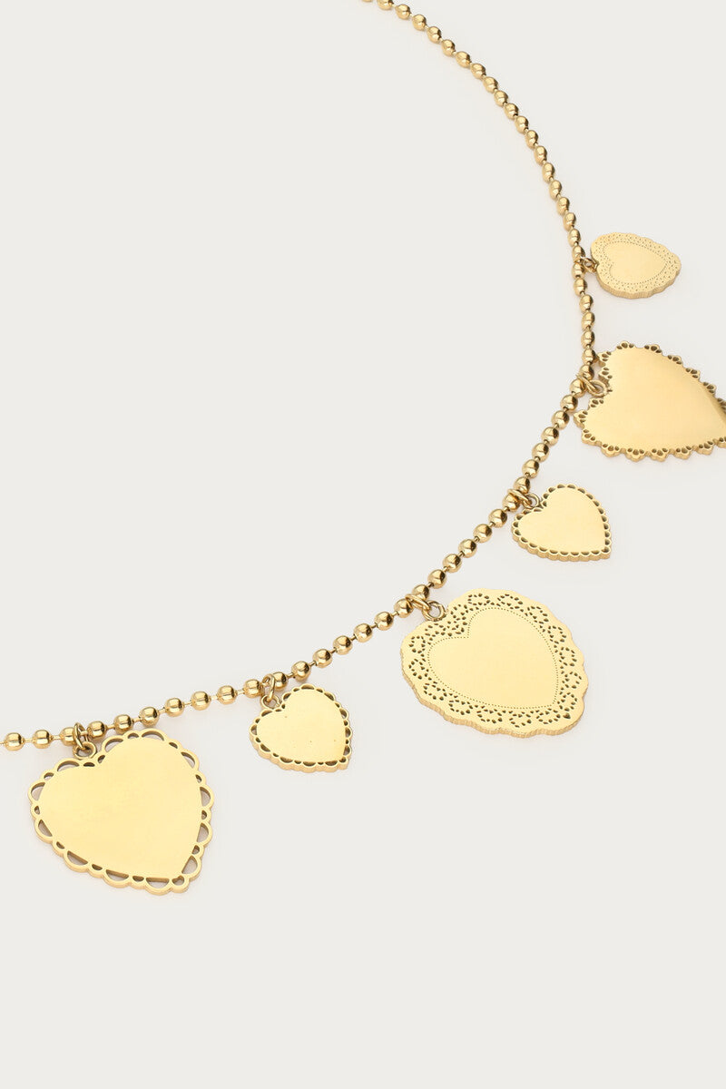 Love ketting met zeven hartjes - My Jewellery