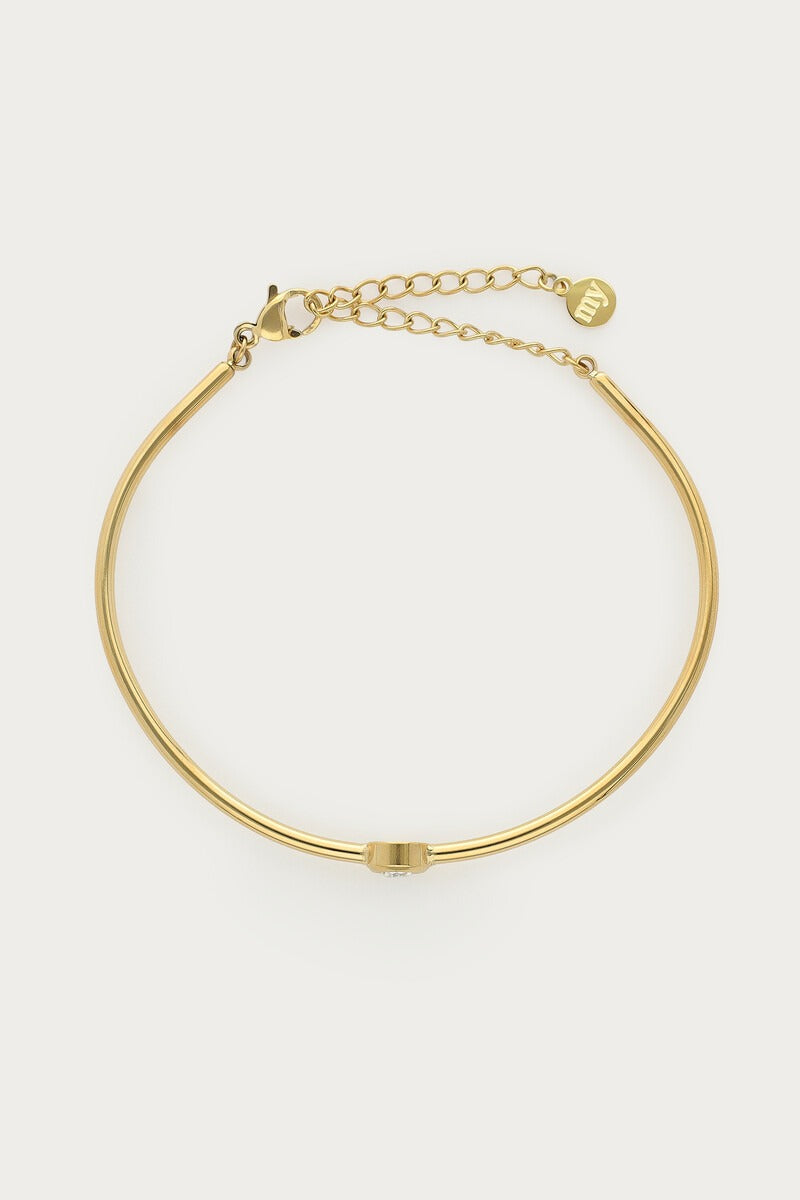 Magical bangle met strass steen dot - My Jewellery