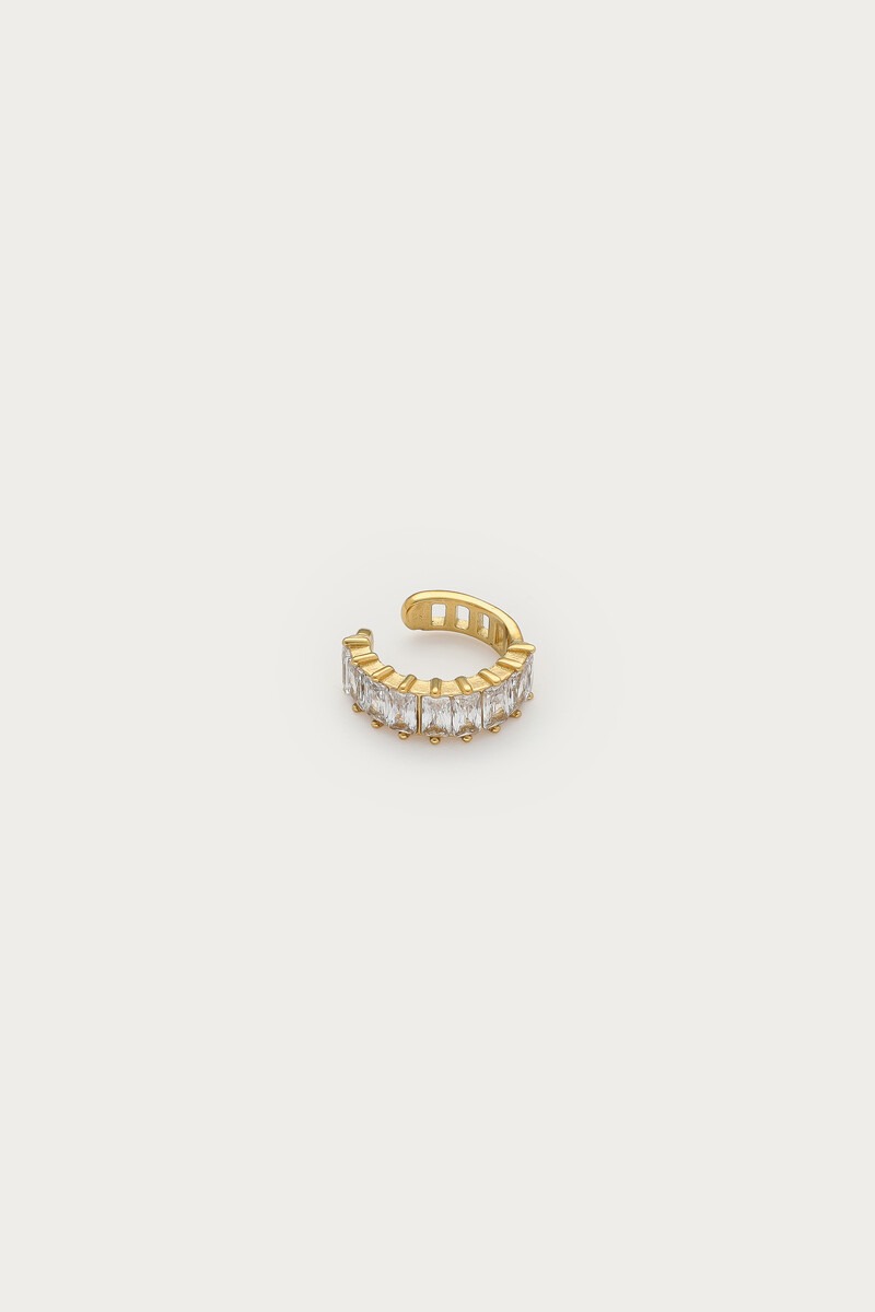 Magical ear cuff met rechthoekige strass - My Jewellery
