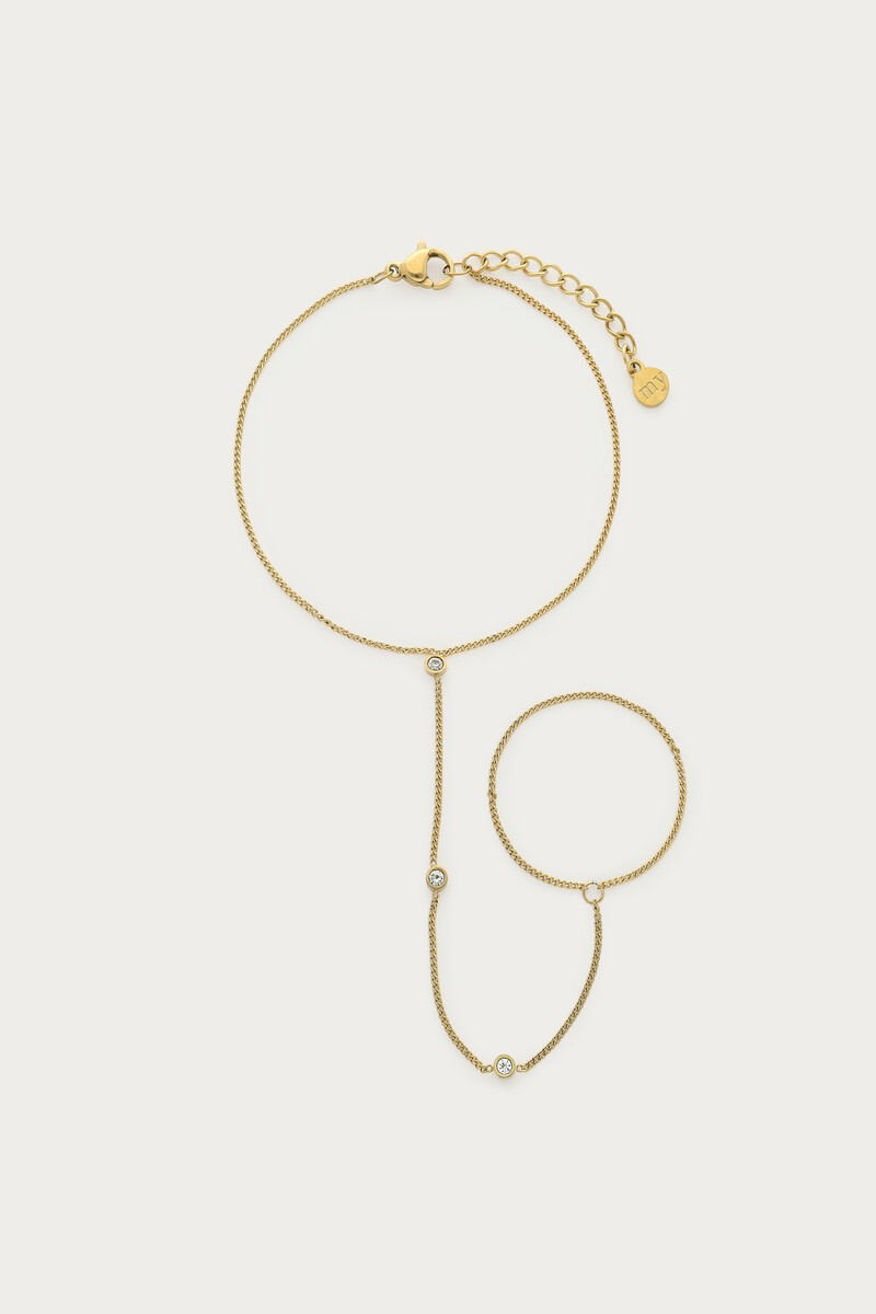 Magical hand ketting met dots strass stenen - My Jewellery