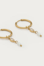 Magical oorringen met zoetwaterparels en strass stenen - My Jewellery