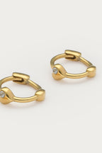 Magical mini oorringen met hartje en strass - My Jewellery