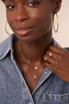 Magical ketting met ovalen strass steen - My Jewellery