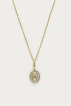 Magical ketting met ovalen strass steen - My Jewellery
