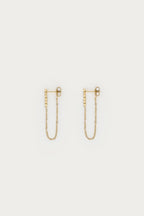 Magical studs met strass en chain - My Jewellery
