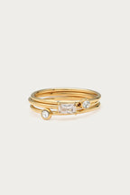 Magical driedubbele ring met strass stenen - My Jewellery