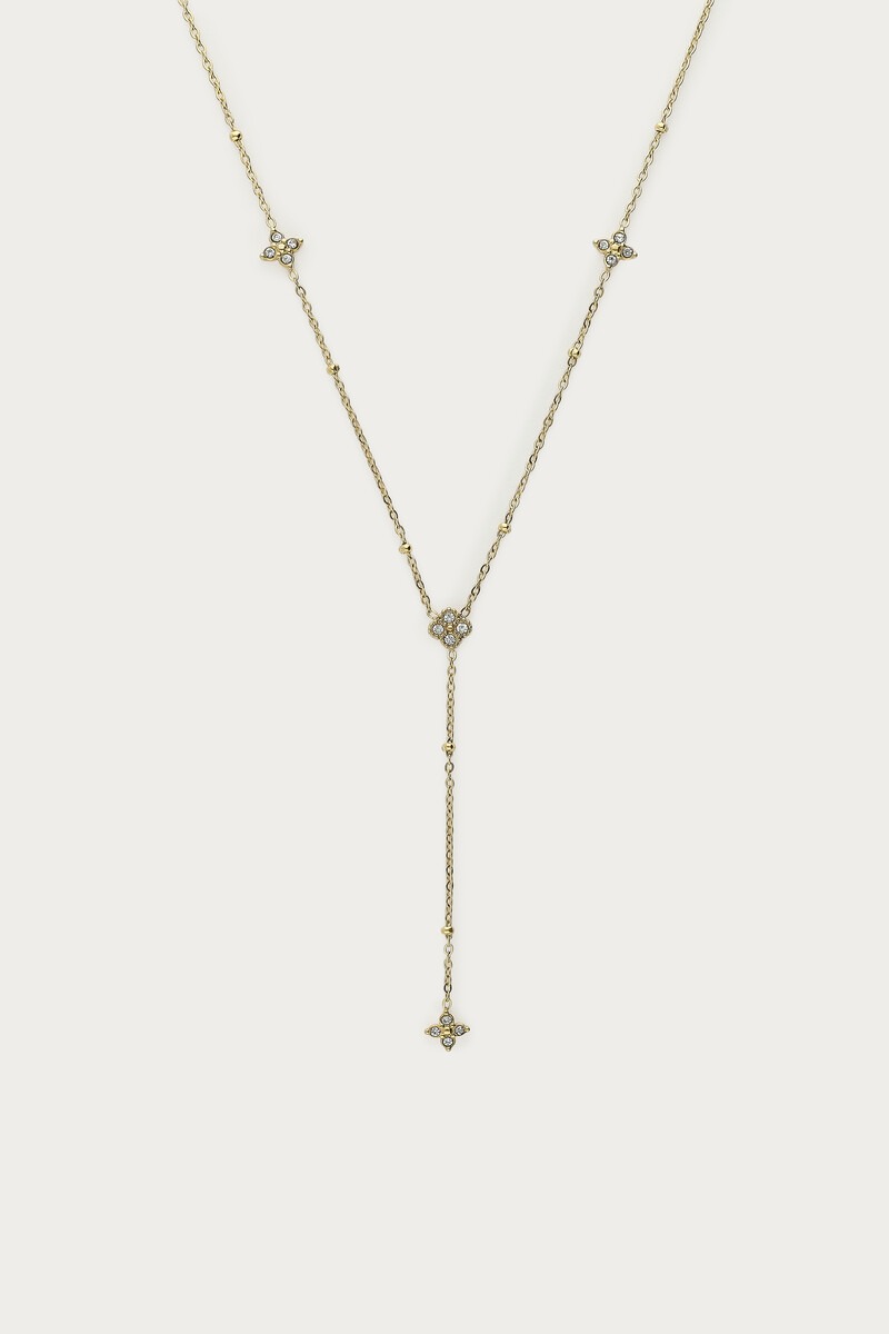 Magical y-ketting met klaver strass - My Jewellery