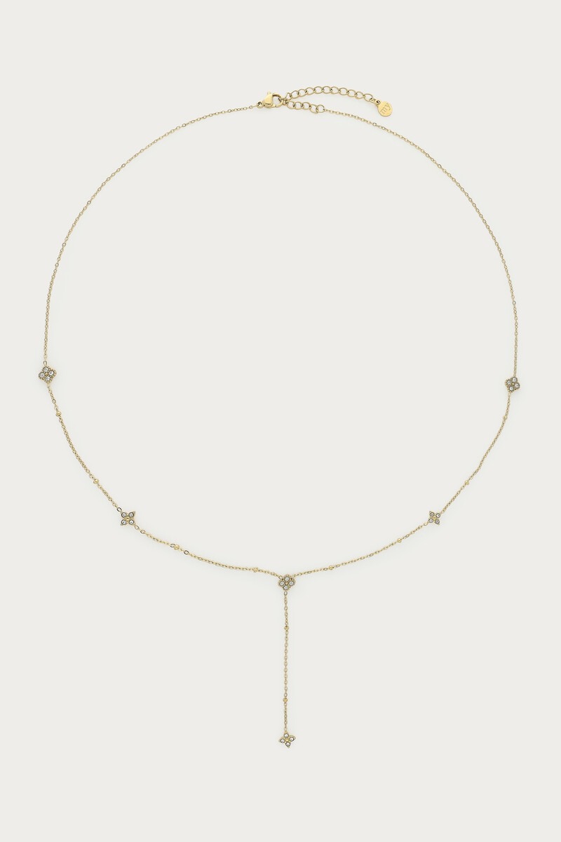 Magical y-ketting met klaver strass - My Jewellery