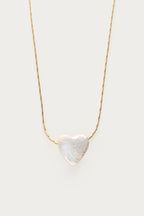 Minimalistische ketting met natuurlijk parel hartje - My Jewellery