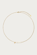 Ketting met natuurlijke parel bar en ster - My Jewellery