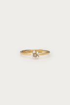 Ring met zoetwaterparel bloem en mini strass steen - My Jewellery