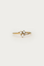 Ring met zoetwaterparels en strass steen - My Jewellery
