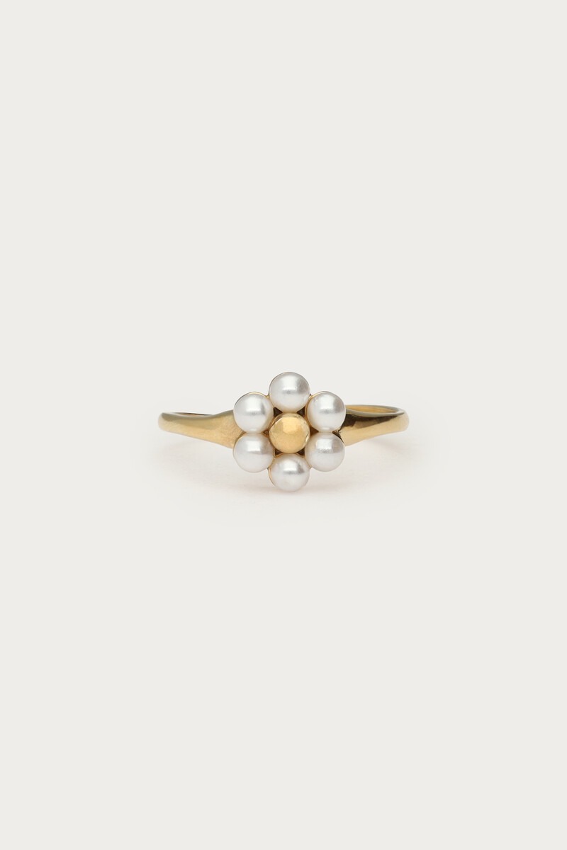 Ring met zoetwaterparel bloem - My Jewellery