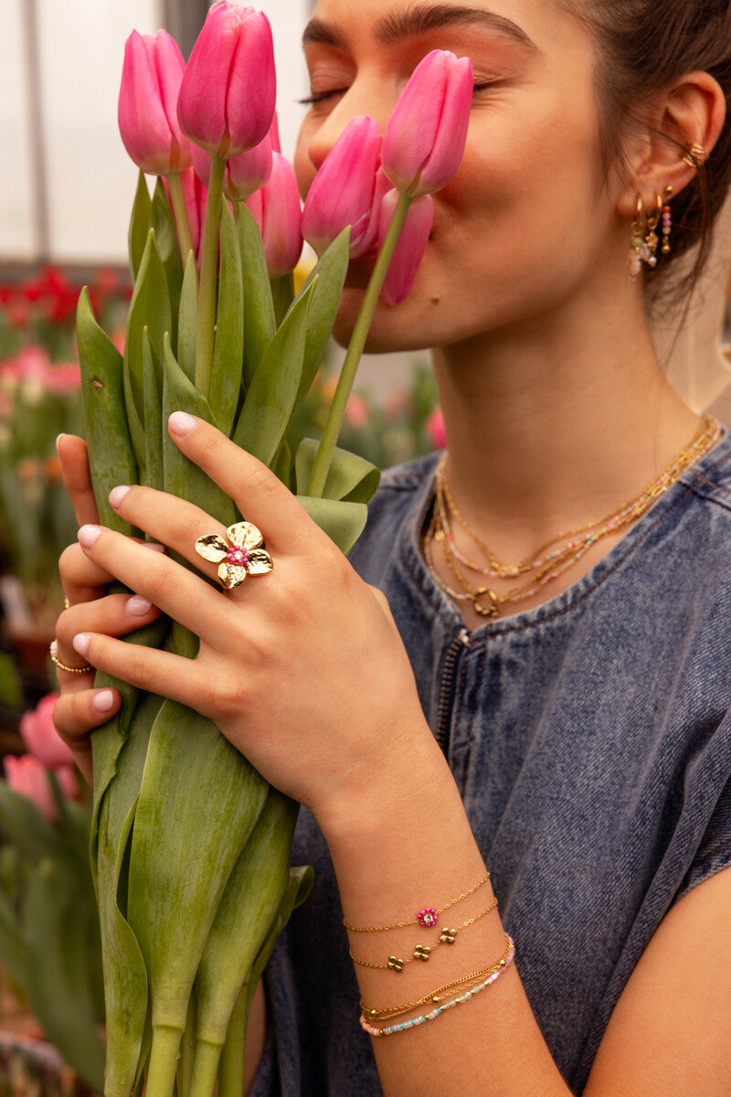 Armband met drie klaver bloemen - My Jewellery