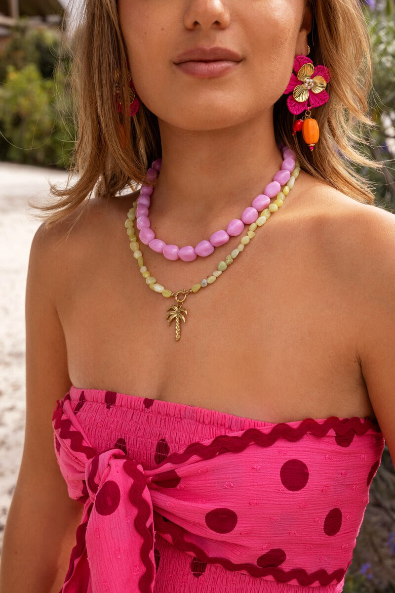 Tropical groene kralen ketting - My Jewellery