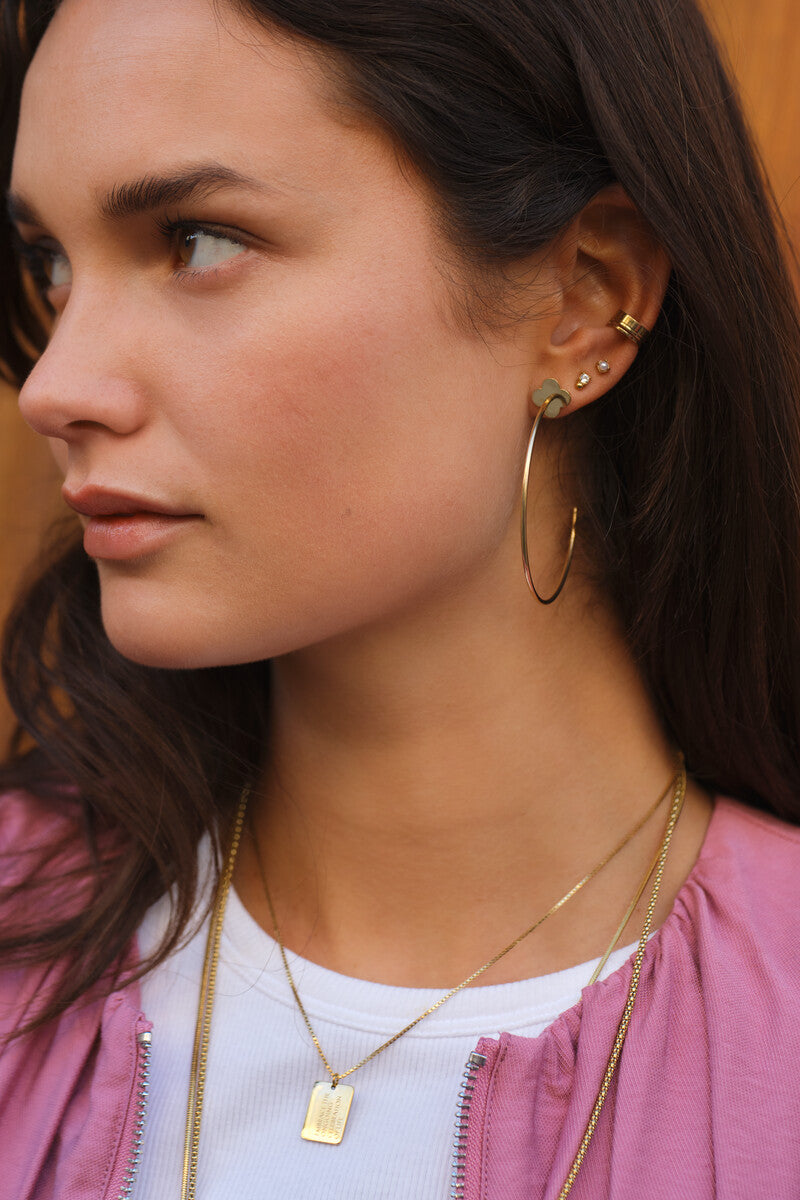 Bold grote oorringen met klaver - My Jewellery