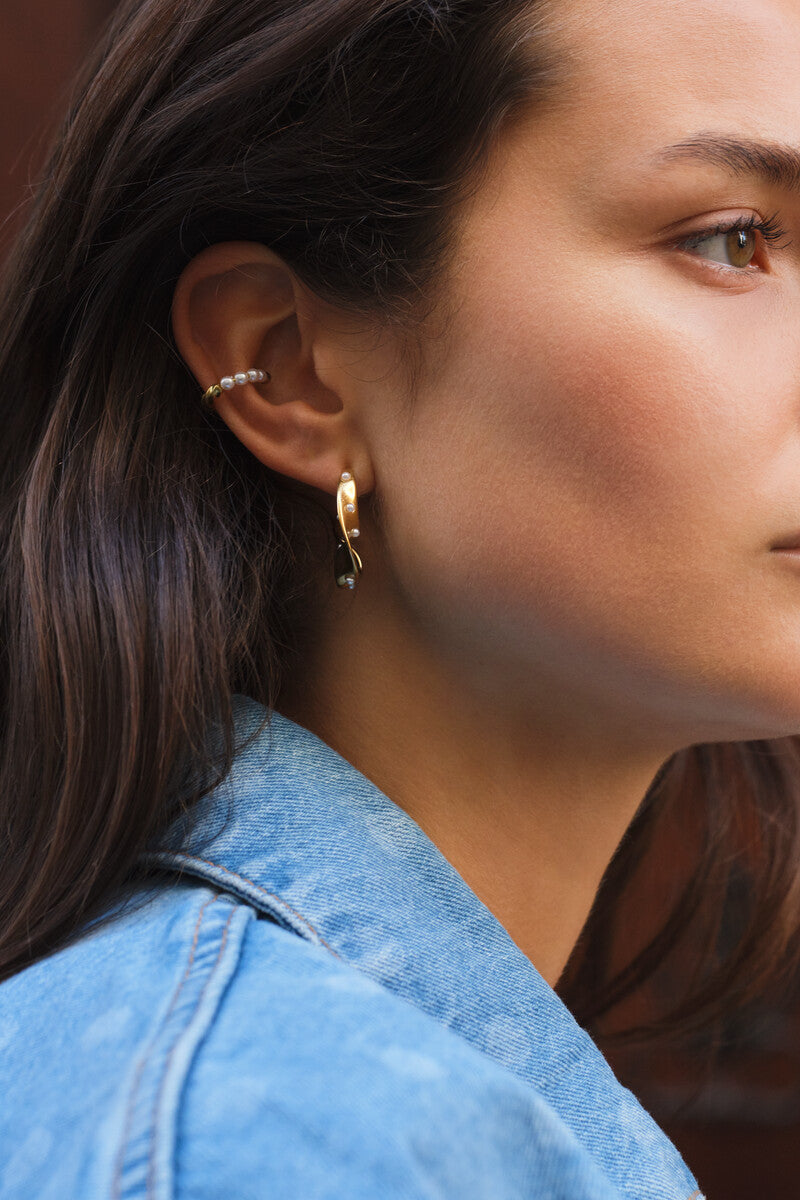 Bold ear cuff met imitatieparels - My Jewellery