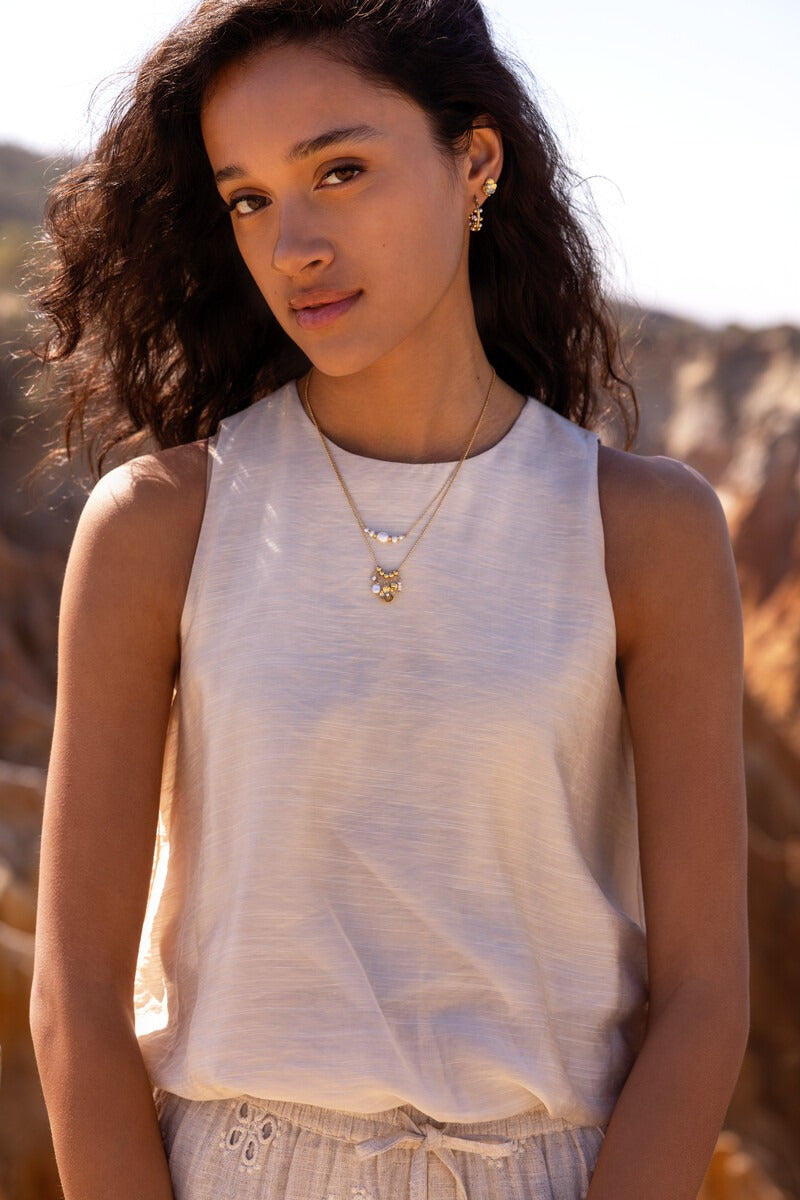 Ketting met natuurlijke parels en kralen - My Jewellery