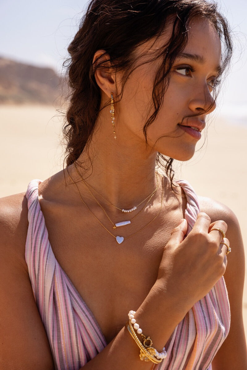 Minimalistische ketting met zoetwaterparels  - My Jewellery