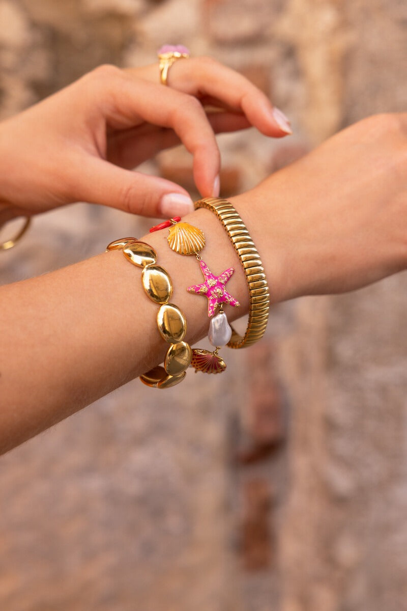 Ciao armband met zeester en imitatieparel