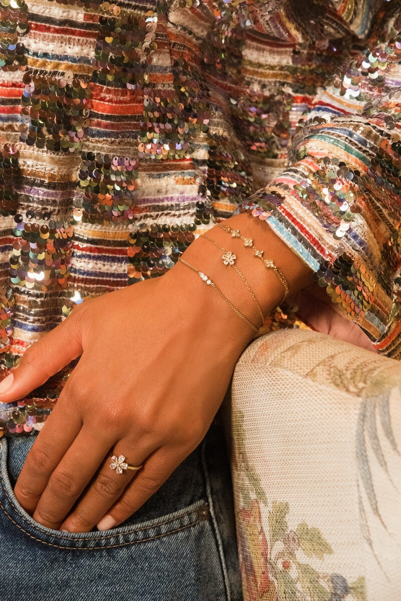 Magical armband met drie strass stenen - My Jewellery