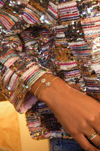 Magical dubbele armband met ovalen strass steen - My Jewellery