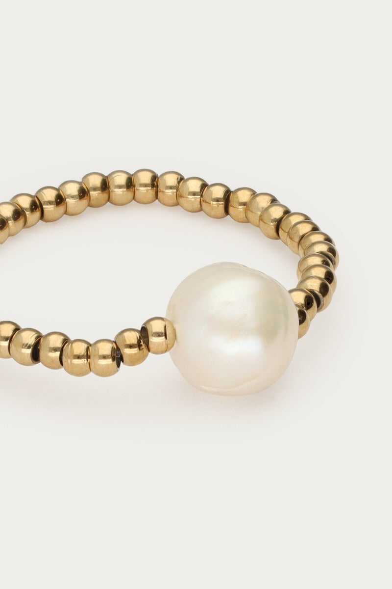 Stretch ring met natuurlijke parel - My Jewellery