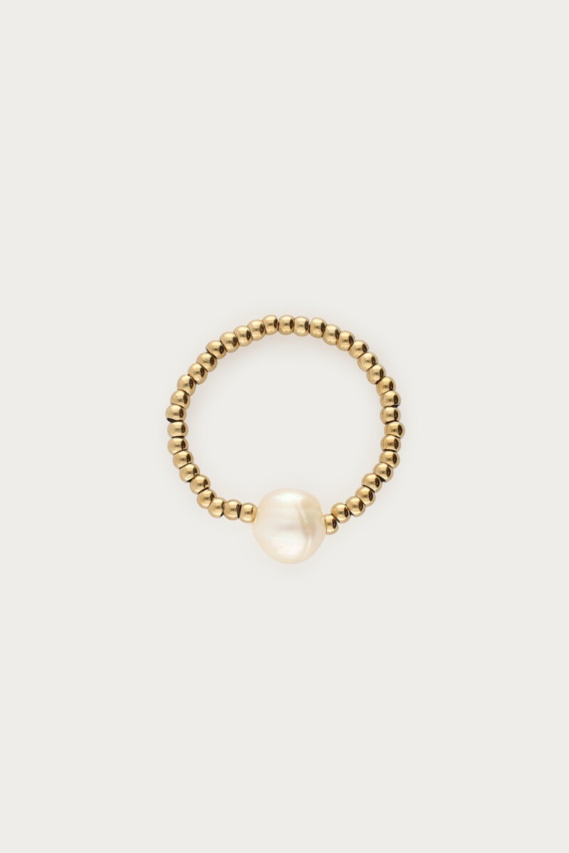 Stretch ring met natuurlijke parel - My Jewellery