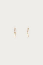 Studs met strass stenen en zoetwaterparels - My Jewellery
