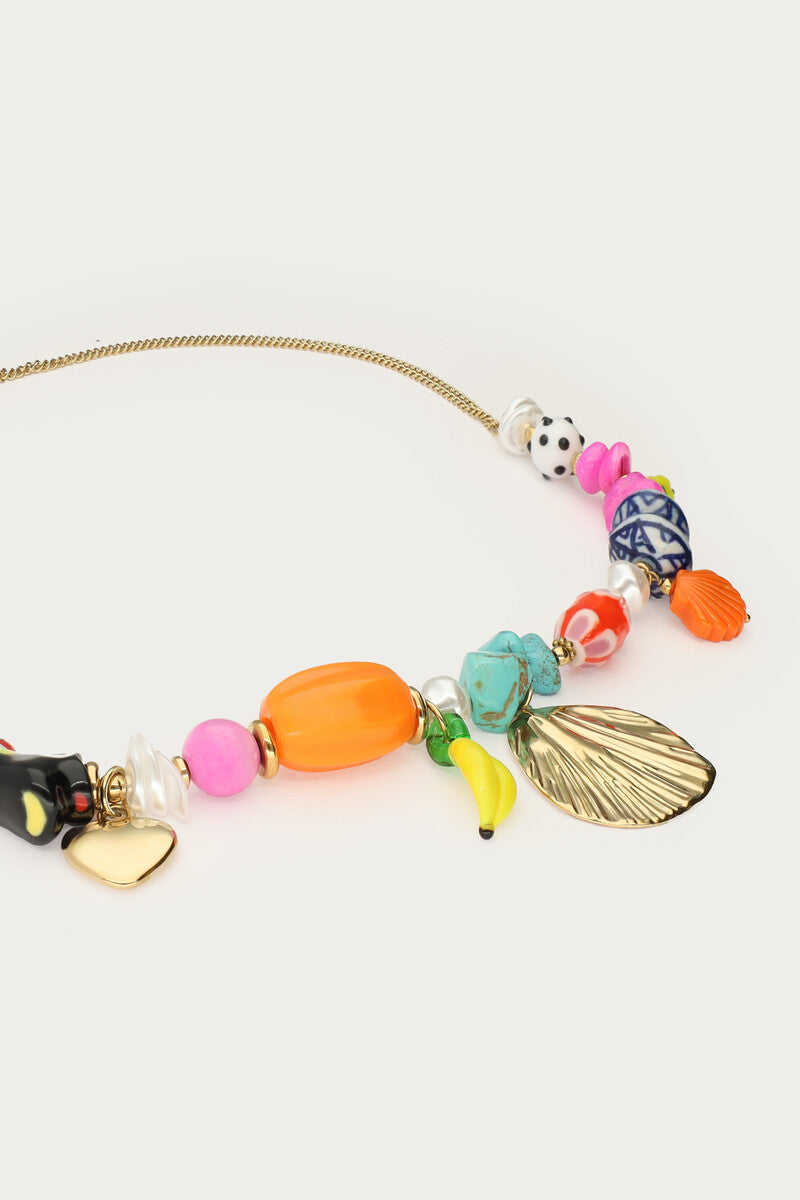 Tropical kralen ketting met toekan - My Jewellery