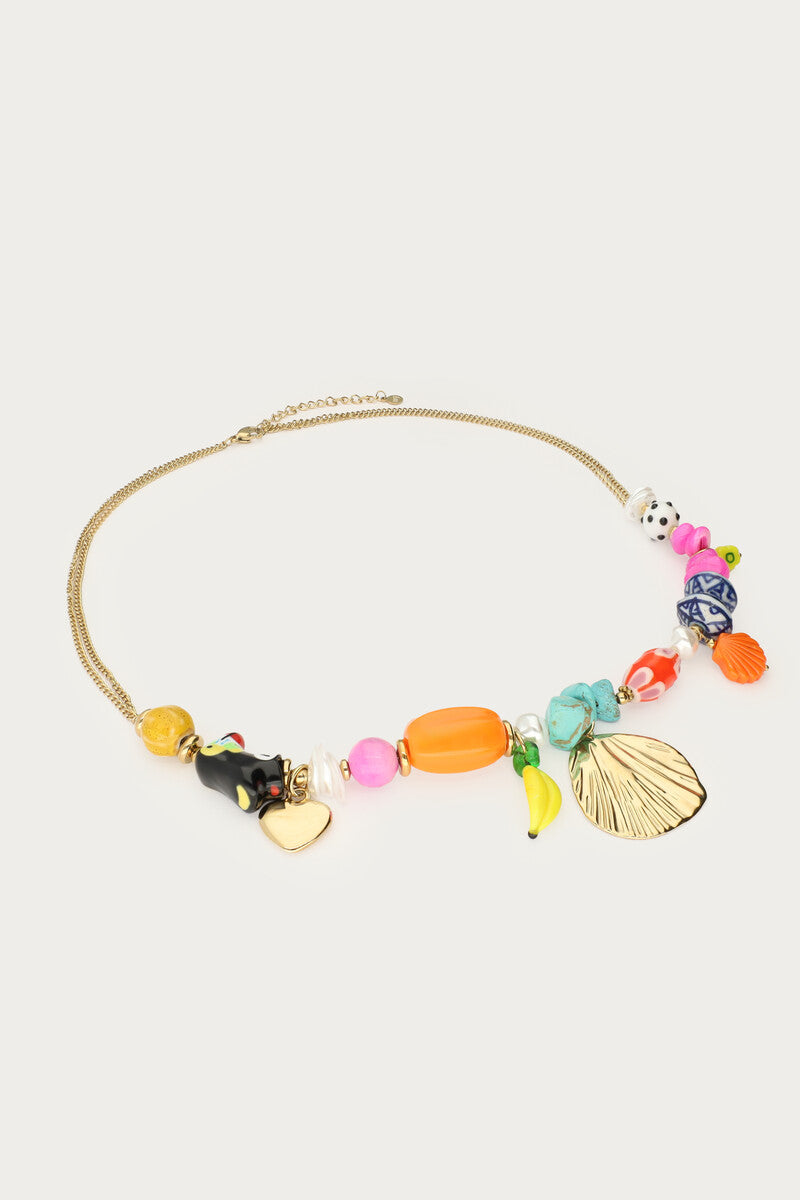 Tropical kralen ketting met toekan - My Jewellery