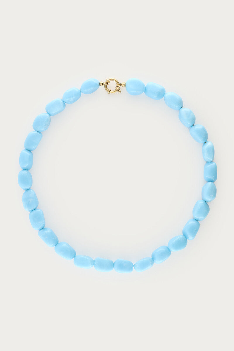 Tropical blauwe kralen ketting - My Jewellery