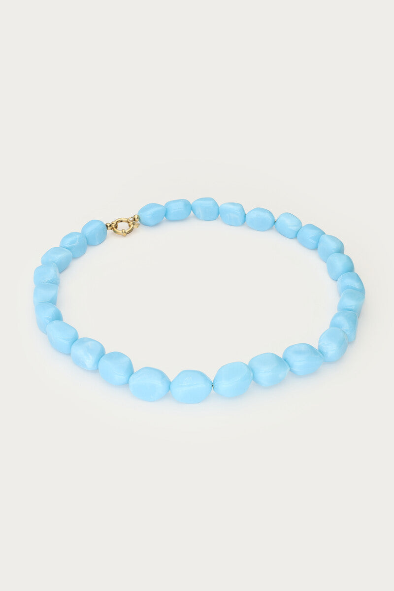 Tropical blauwe kralen ketting - My Jewellery