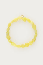 Tropical geel-groene elastieken kralen armband - My Jewellery