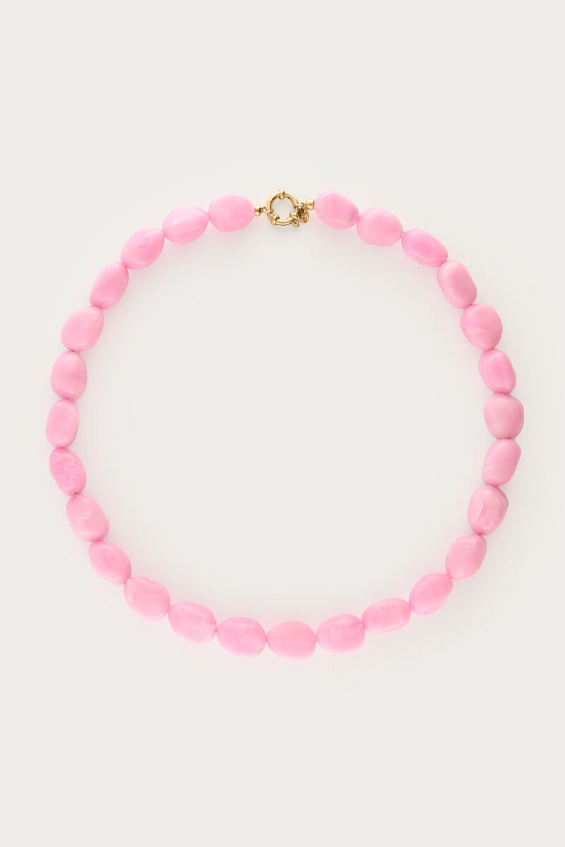 Tropical roze kralen ketting - My Jewellery
