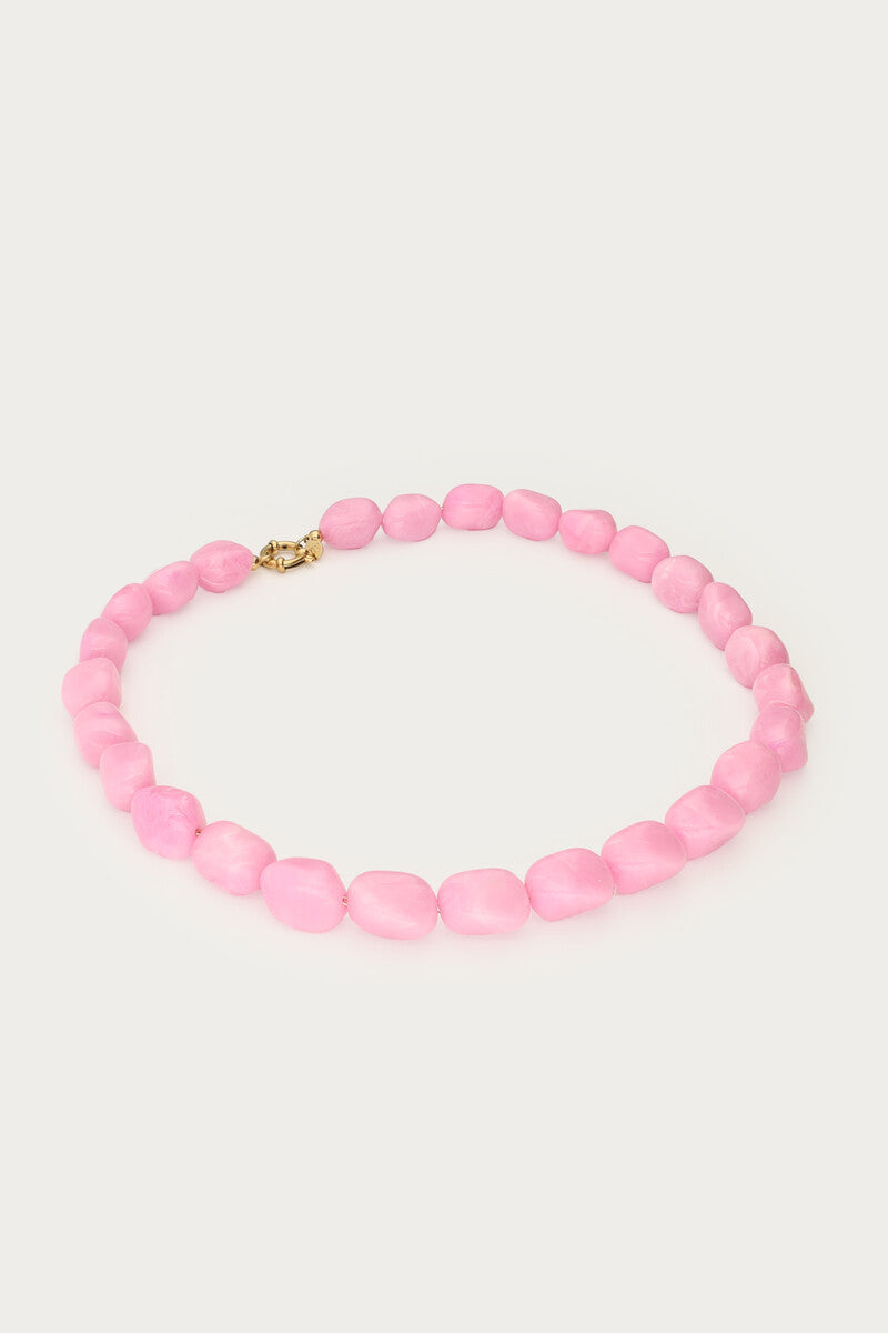 Tropical roze kralen ketting - My Jewellery