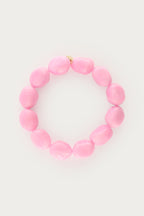 Tropical roze elastieken kralen armband - My Jewellery