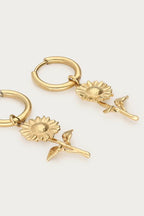 Vintage oorringen met zonnebloemen - My Jewellery