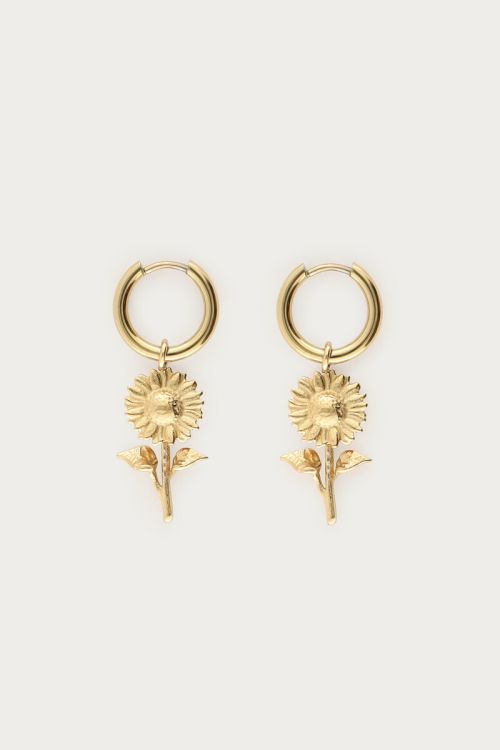 Vintage oorringen met zonnebloemen - My Jewellery