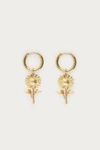 Vintage oorringen met zonnebloemen - My Jewellery