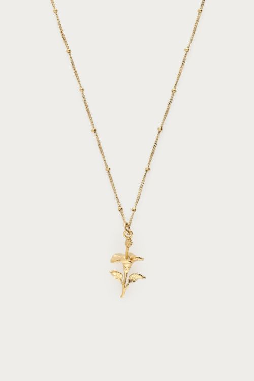 Vintage ketting met dots en hibiscus - My Jewellery