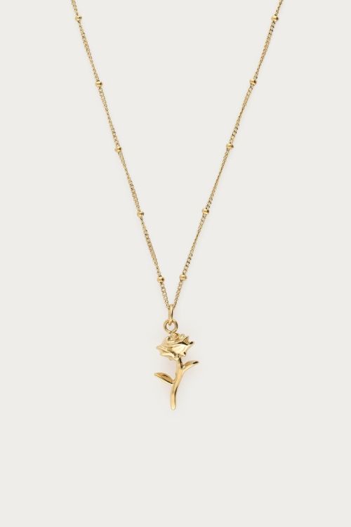 Vintage ketting met dots en roos - My Jewellery