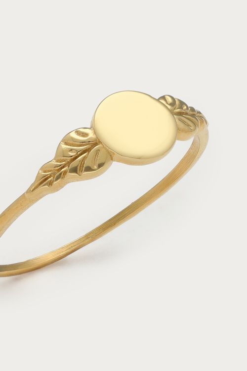 Vintage zegelring met bladeren - My Jewellery