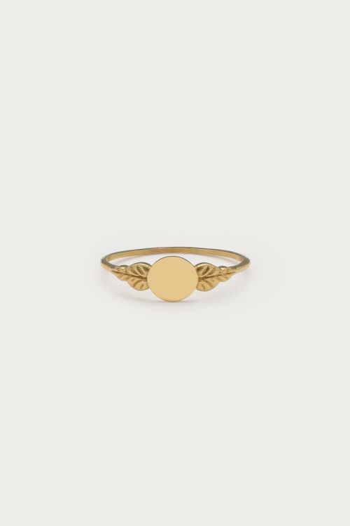 Vintage zegelring met bladeren - My Jewellery
